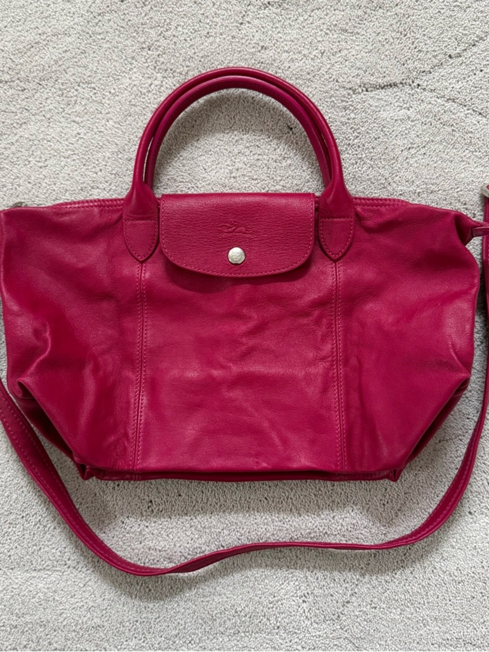 Magenta Leather Le Pilage